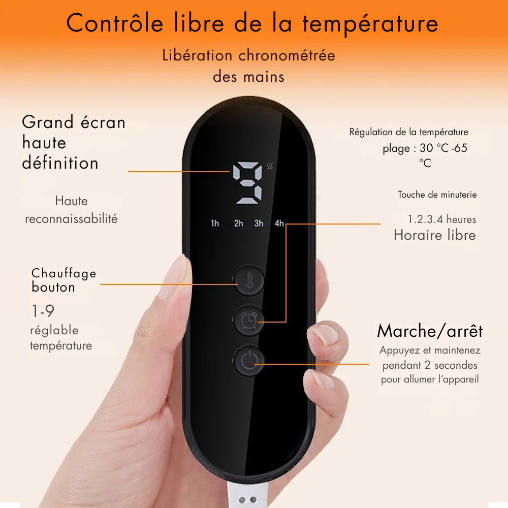 Chauffe-Pieds Électrique USB doux  - 9 Niveaux de Chauffage 🔥👣