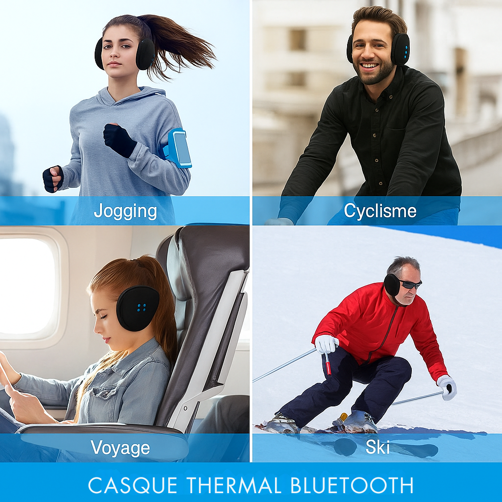 CACHE-OREILLES BLUETOOTH | Chaleur Intelligente & Son Immersif