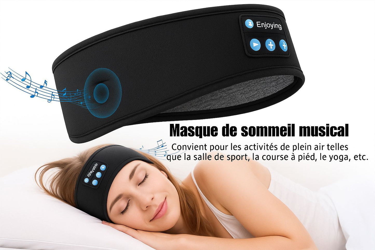 BANDEAU BLUETOOTH | Son • Sommeil • Sport