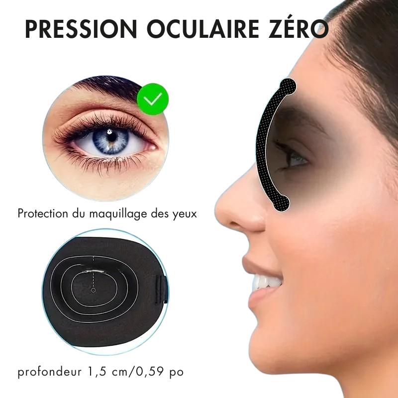 Masque de Nuit 3D Profilé - 100% Noirceur, Confort Respirant Ultime