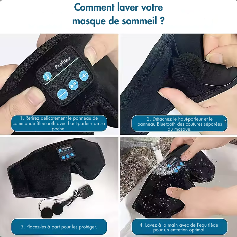 Écouteurs de Sommeil Bluetooth 3D