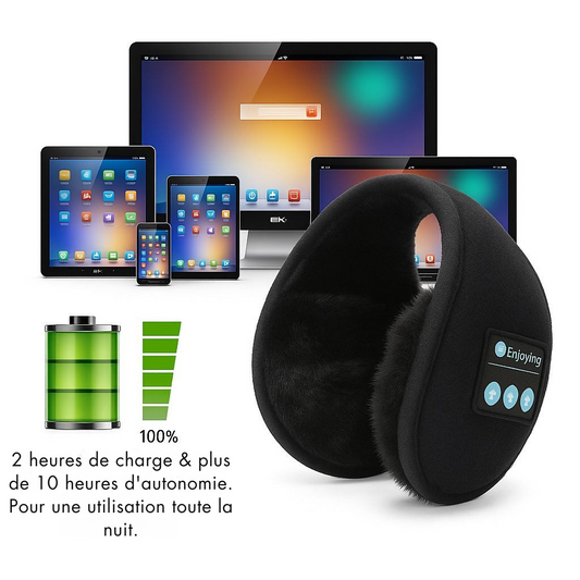 CACHE-OREILLES BLUETOOTH | Chaleur Intelligente & Son Immersif