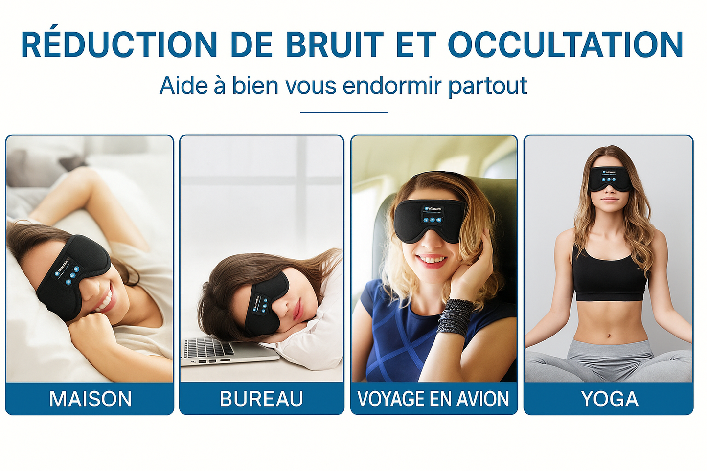 Écouteurs de Sommeil Bluetooth 3D