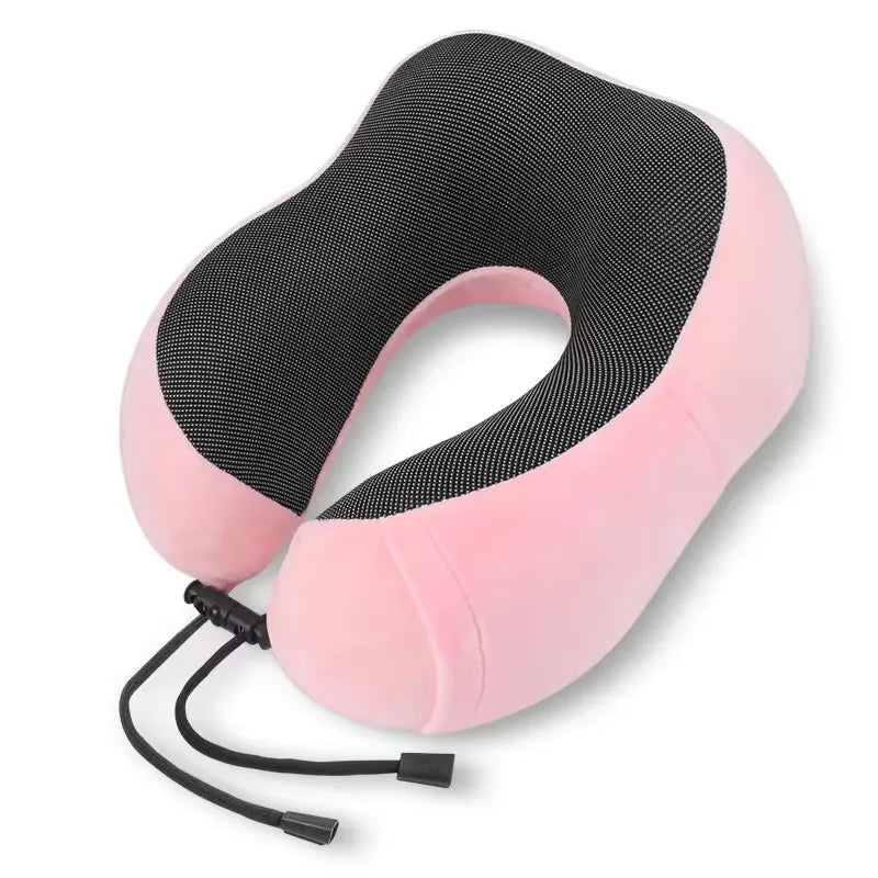 Oreiller de Voyage Ergonomique U - Coton à Mémoire de Forme