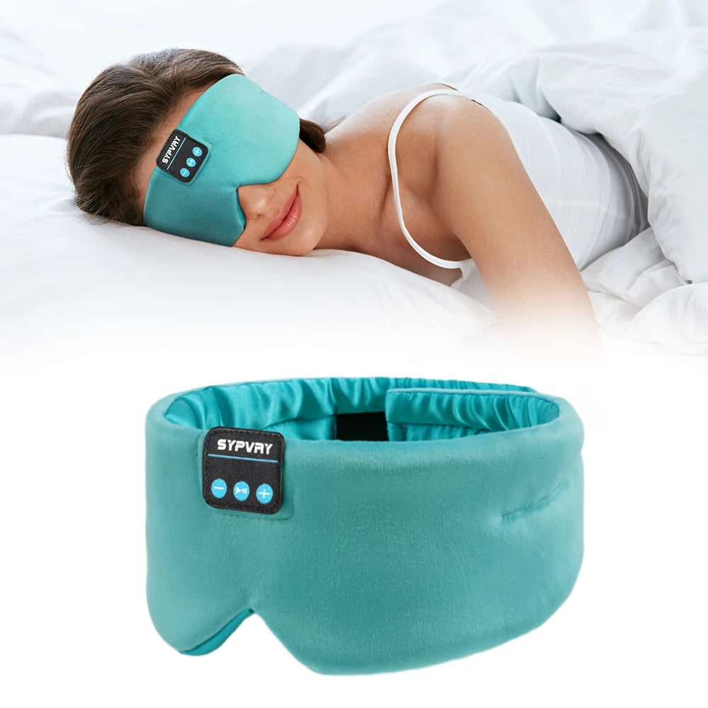 Casque de Sommeil Bluetooth 5.0 - Masque de Nuit en Soie avec Haut-Parleurs Intégrés